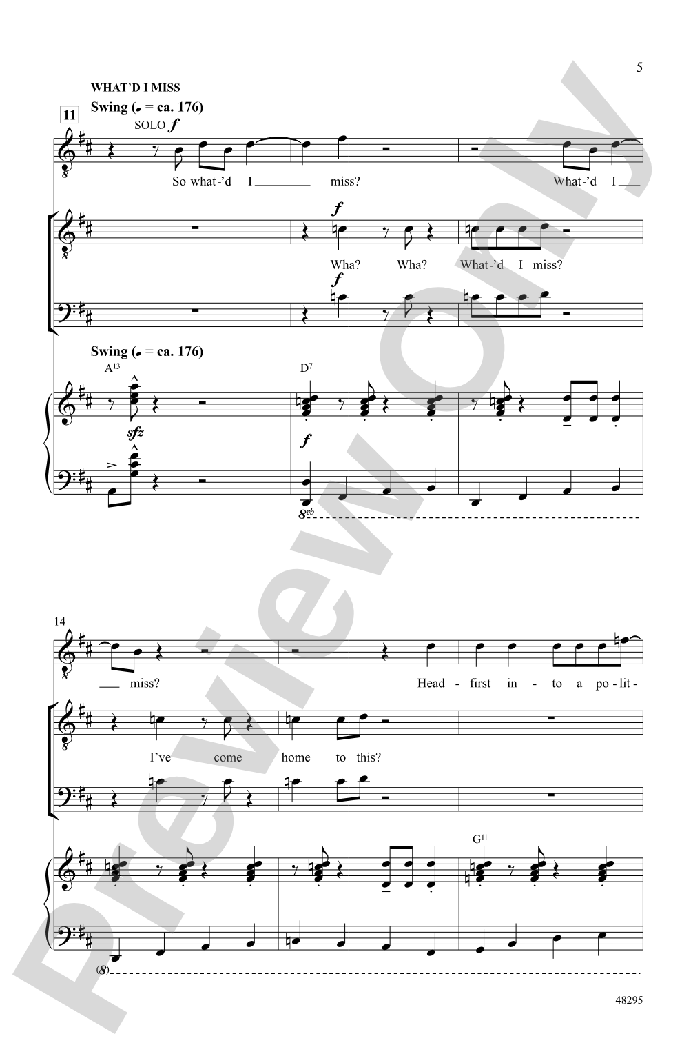 Hamilton Men: TTB Choral Octavo