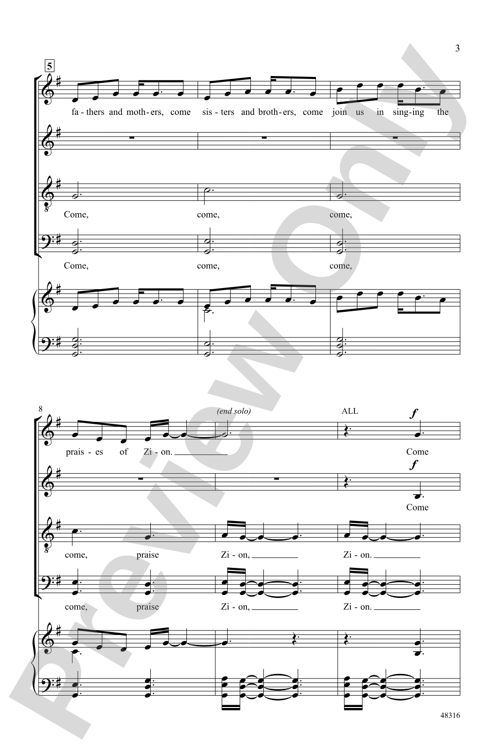 Zion's Walls: SATB divisi, <I>a cappella</I> Choral Octavo