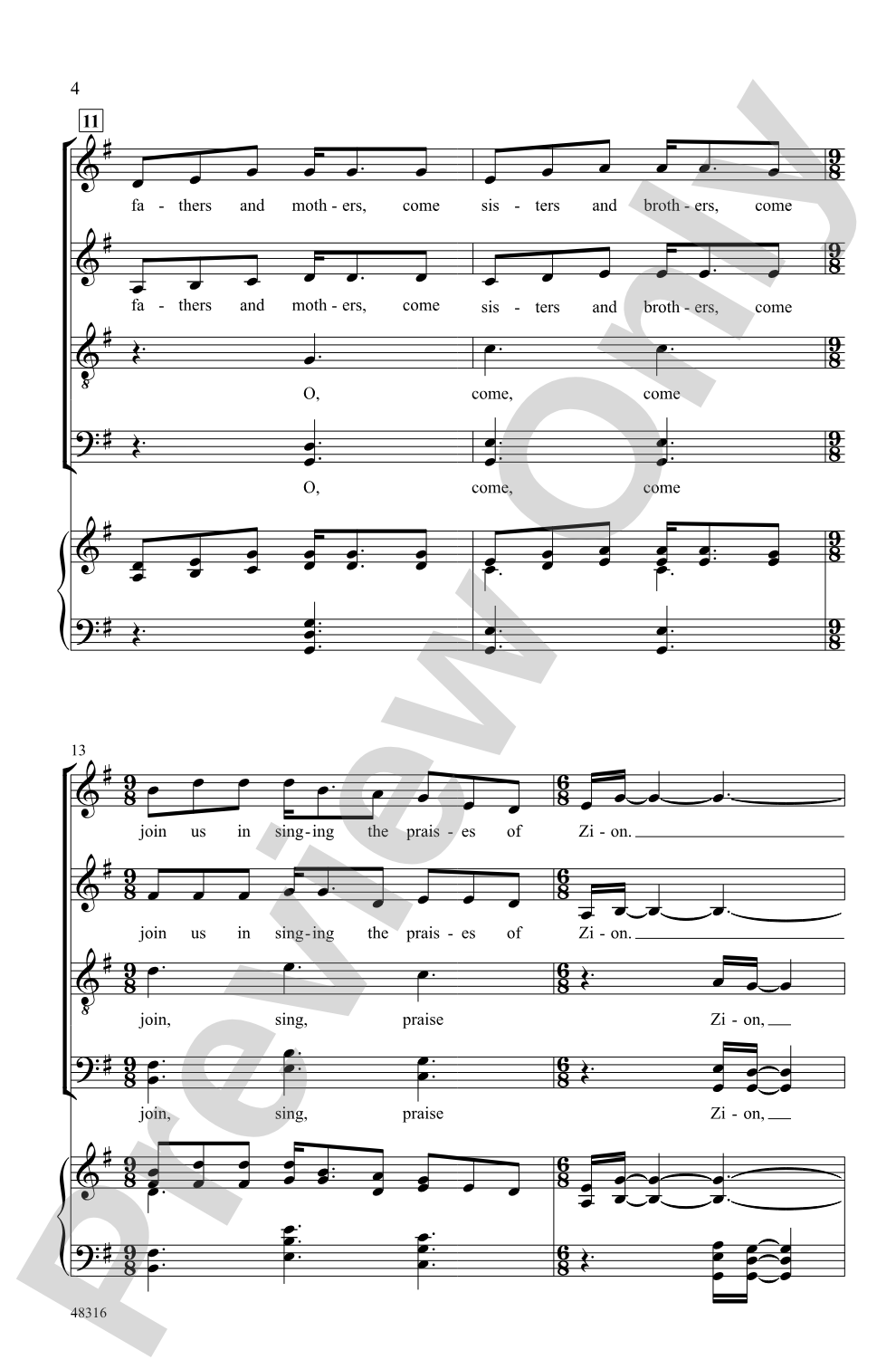 Zion's Walls: SATB divisi, <I>a cappella</I> Choral Octavo