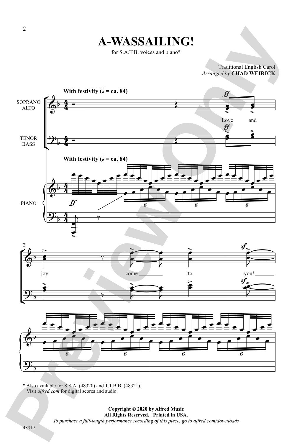 A-Wassailing!: SATB Choral Octavo