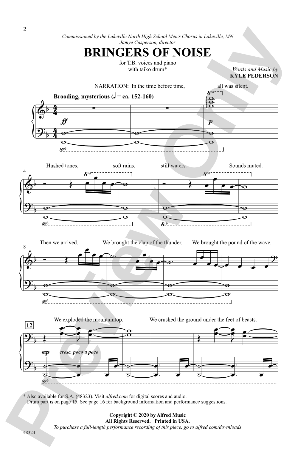 Bringers of Noise: TB Choral Octavo