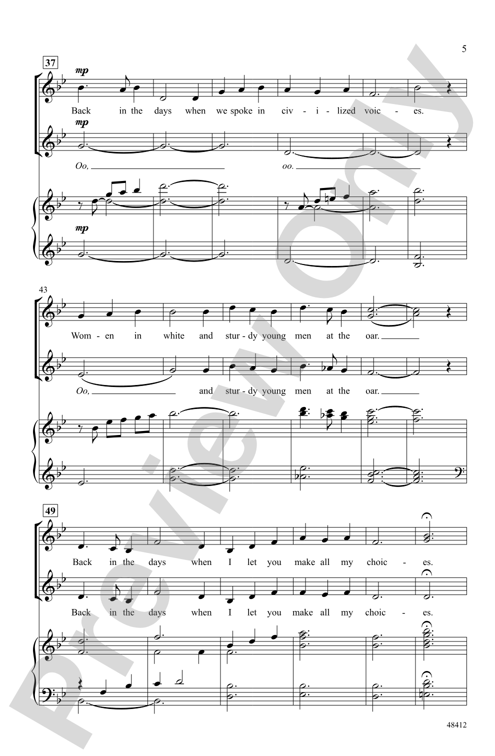 Back to Before: SSA Choral Octavo