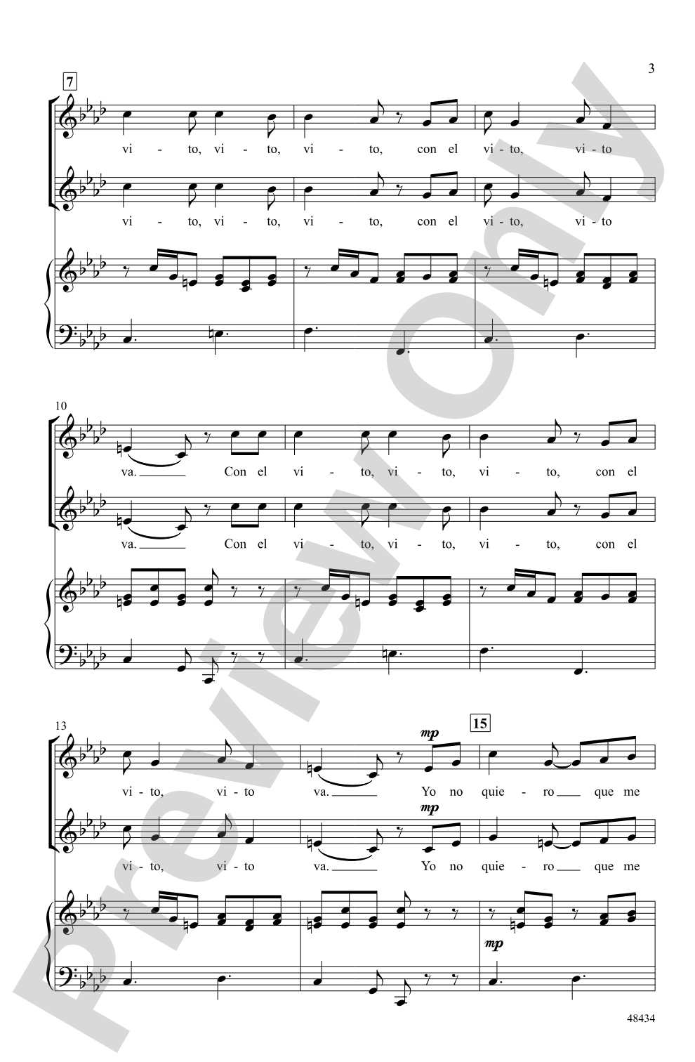El Vito: 2-Part Choral Octavo