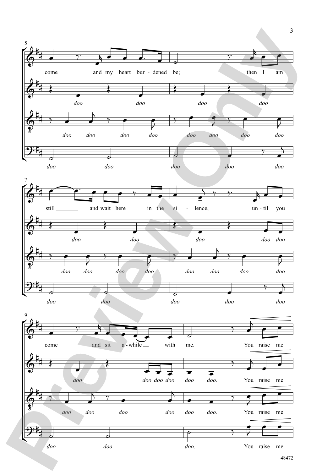 You Raise Me Up: SATB <i>a cappella</i> Choral Octavo