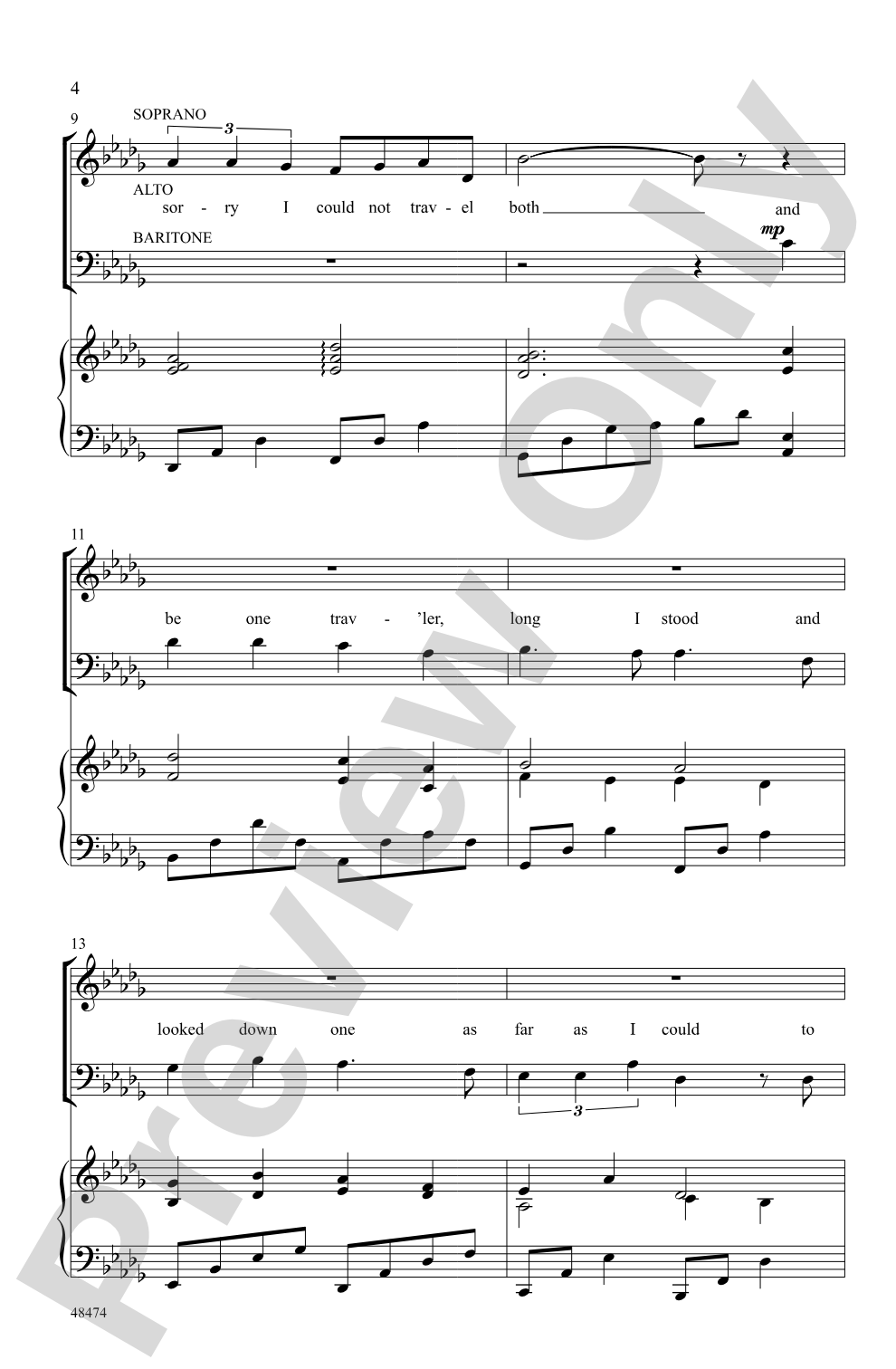 The Road Not Taken: SAB Choral Octavo