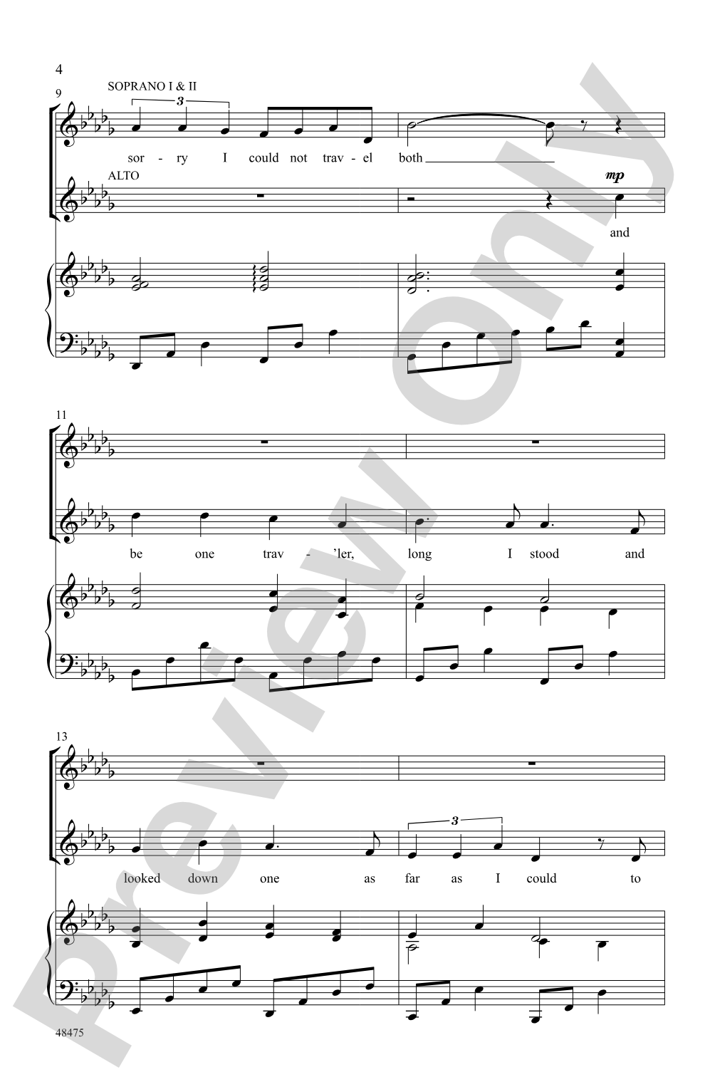 The Road Not Taken: SSA Choral Octavo