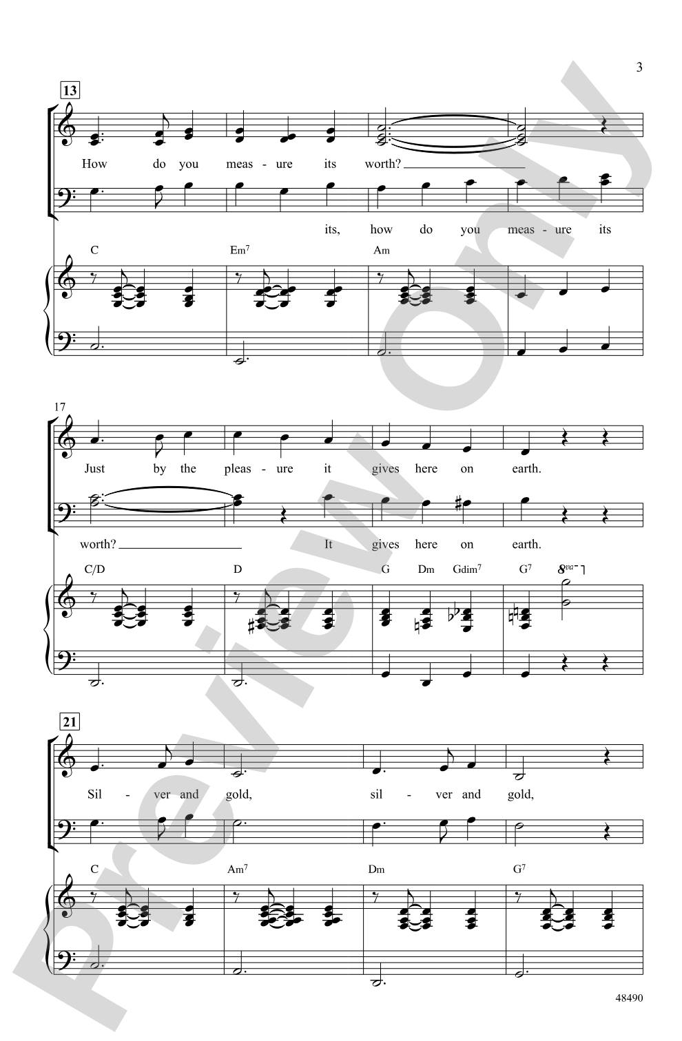 Silver and Gold: SATB Choral Octavo