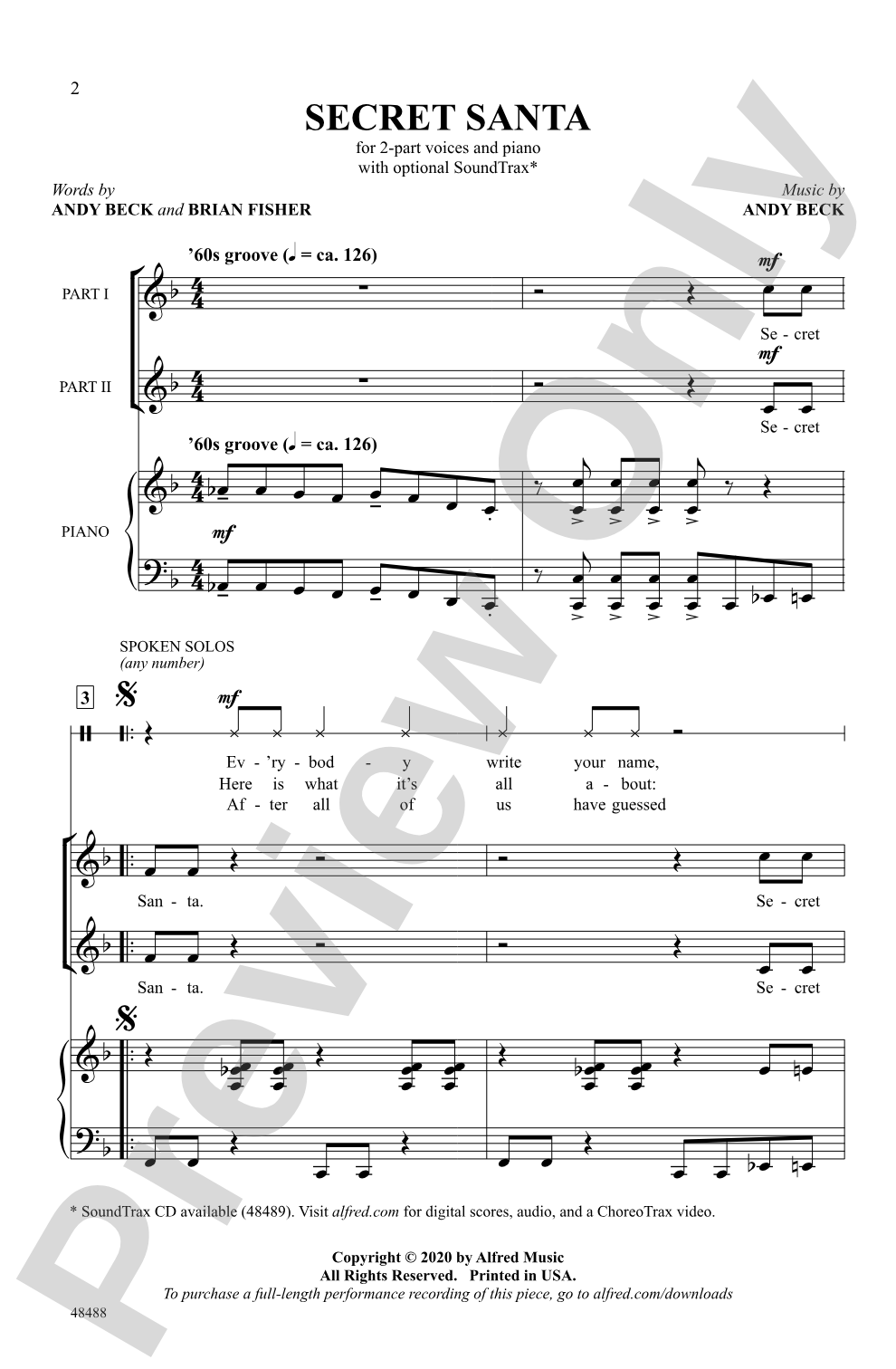 Secret Santa: 2-Part Choral Octavo