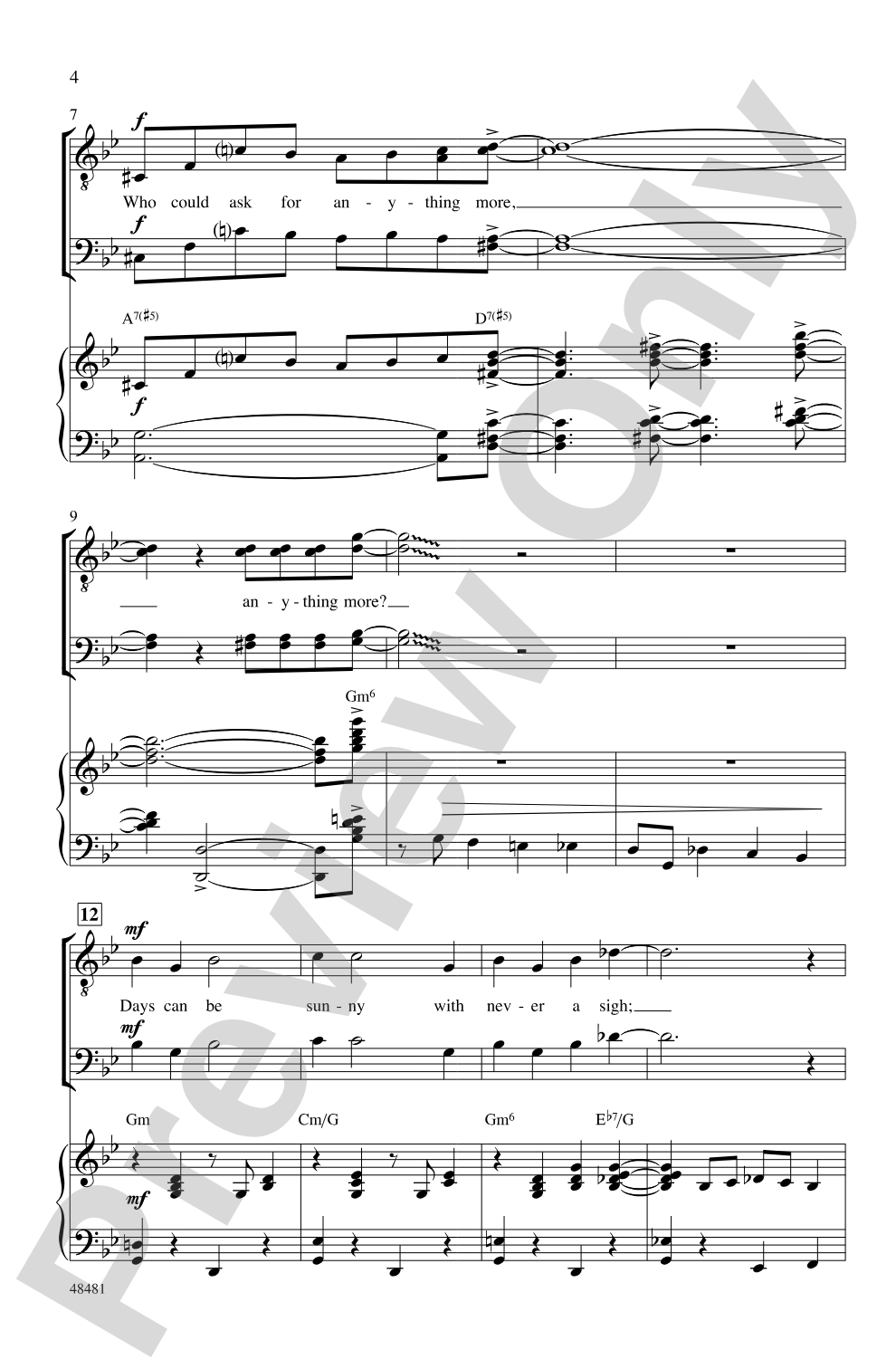 I Got Rhythm: TTBB Choral Octavo