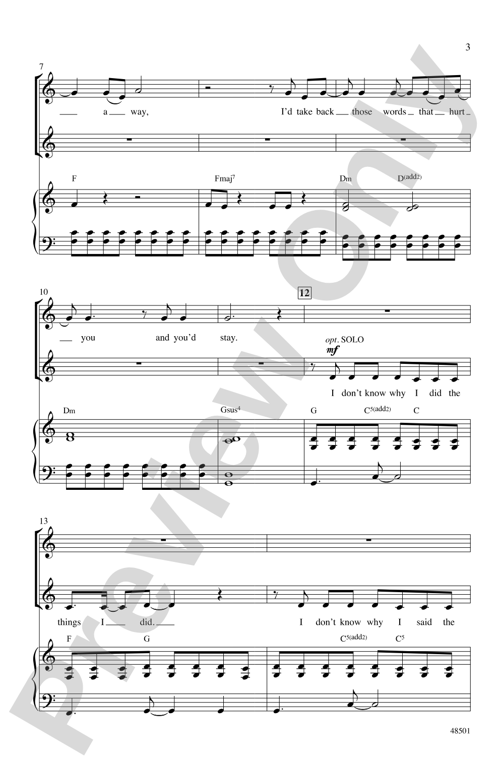 If I Could Turn Back Time: SSA Choral Octavo