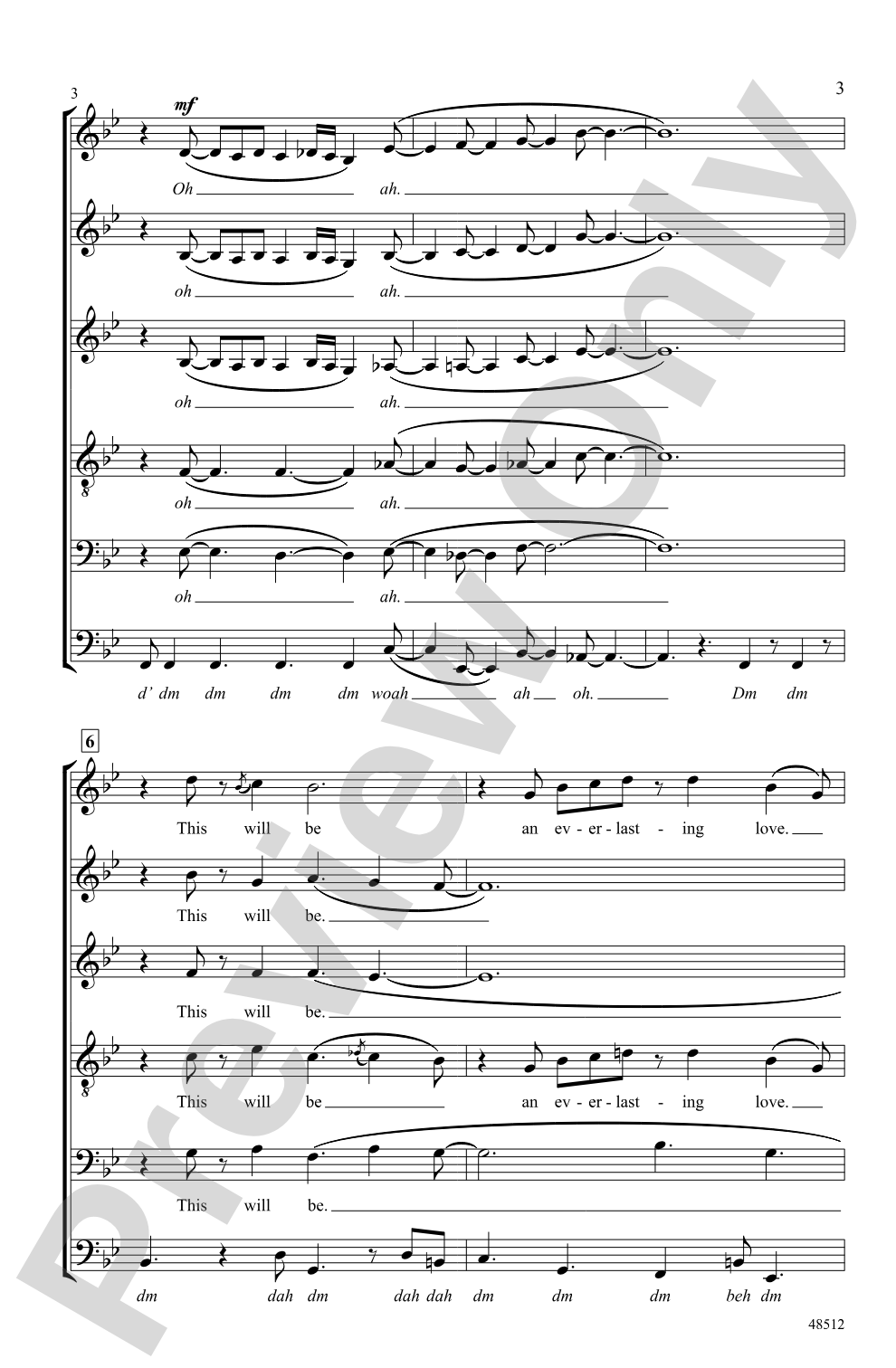 This Will Be (An Everlasting Love): SSATTB, a cappella Choral Octavo
