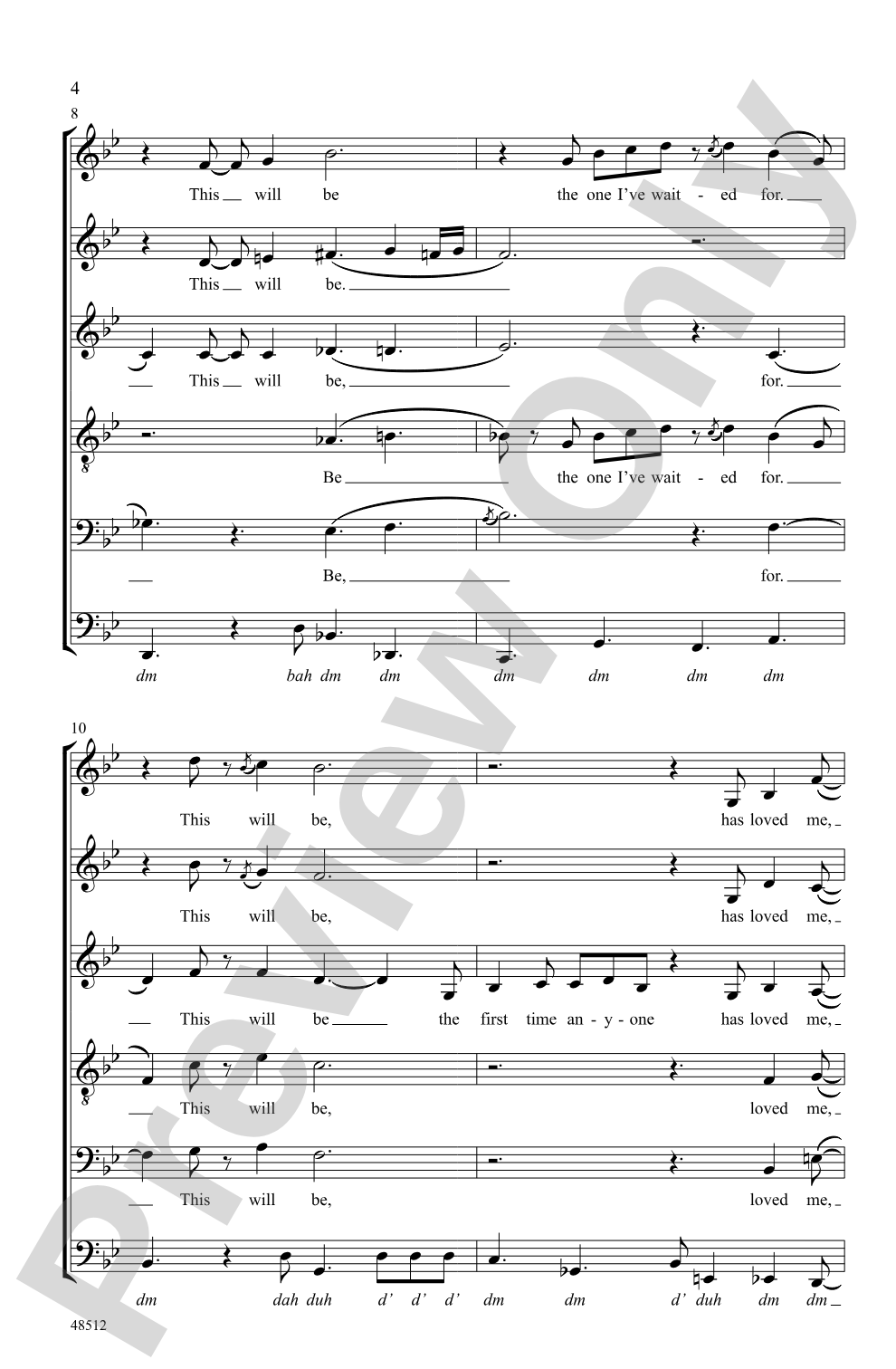 This Will Be (An Everlasting Love): SSATTB, a cappella Choral Octavo