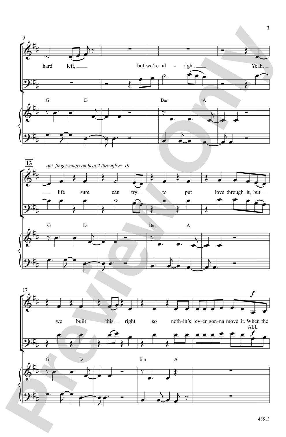The Bones: SATB Choral Octavo