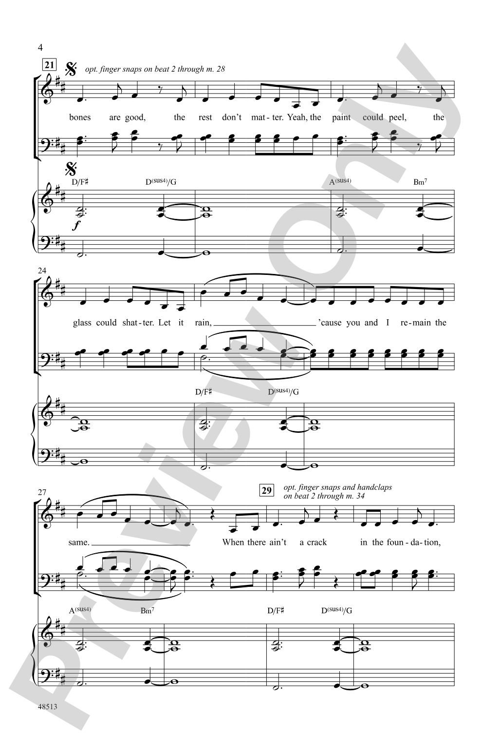 The Bones: SATB Choral Octavo
