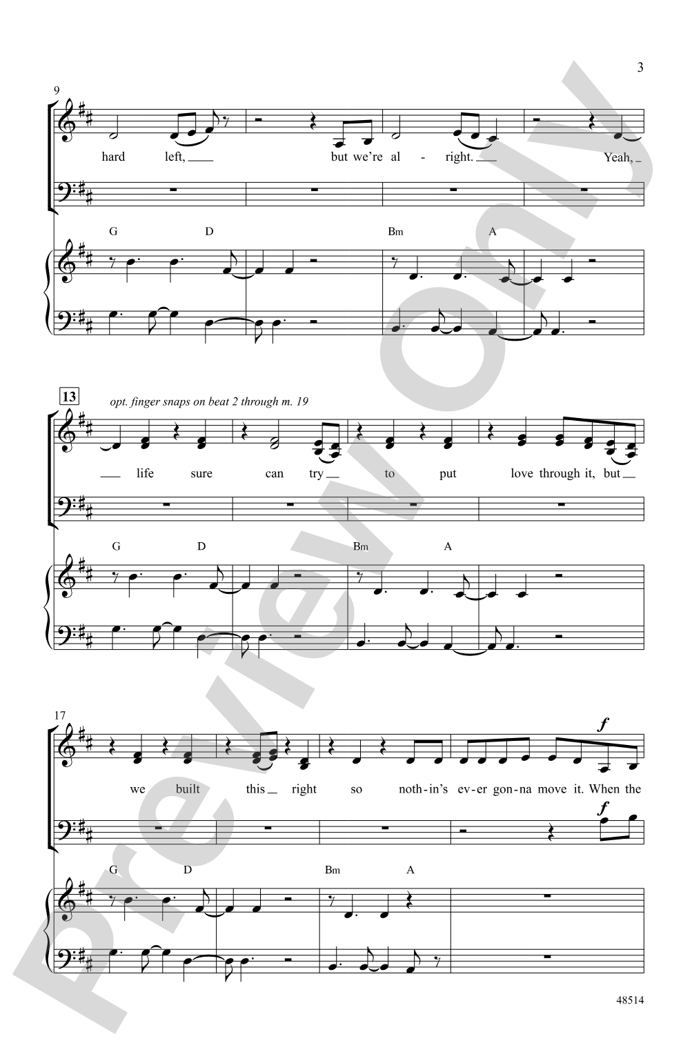 The Bones: SAB/3-Part Mixed Choral Octavo