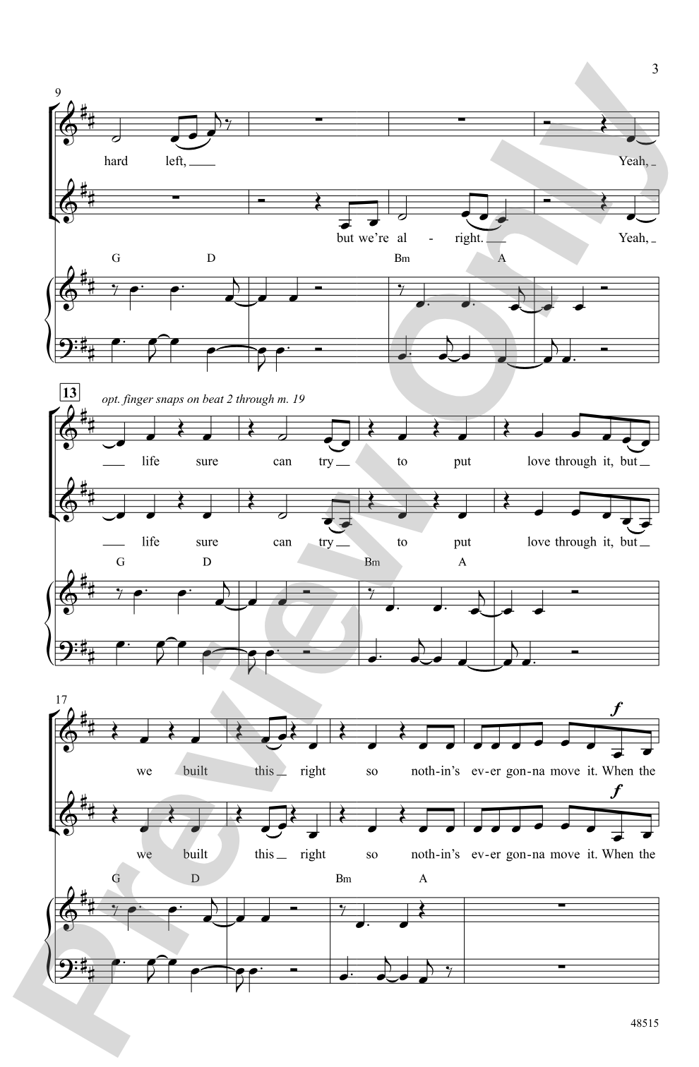 The Bones: SSA Choral Octavo