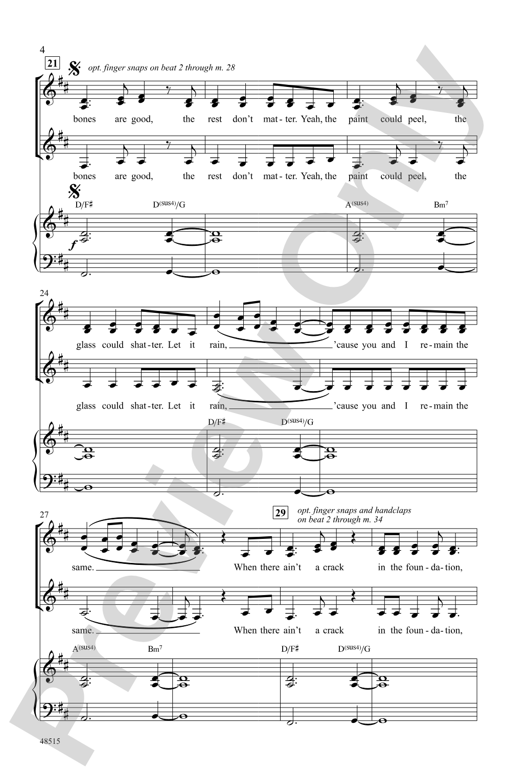 The Bones: SSA Choral Octavo