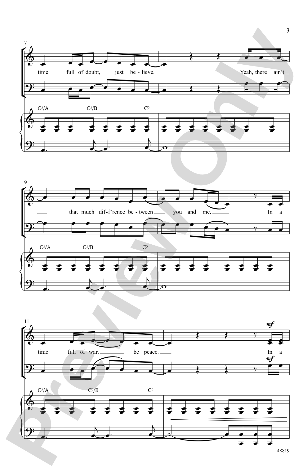 Be a Light: SAB Choral Octavo