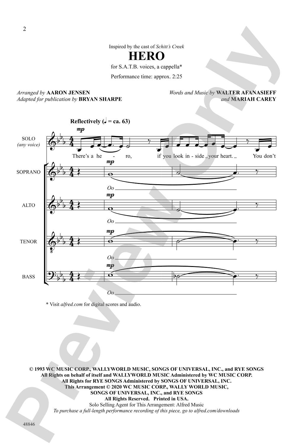 Hero: SATB, <i>a cappella</i> Choral Octavo