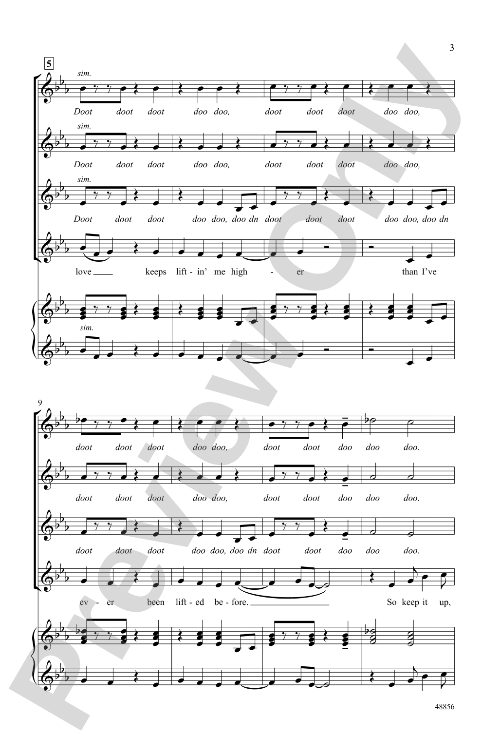 (Your Love Keeps Lifting Me) Higher and Higher: SSAA, <I>a cappella</I> Choral Octavo