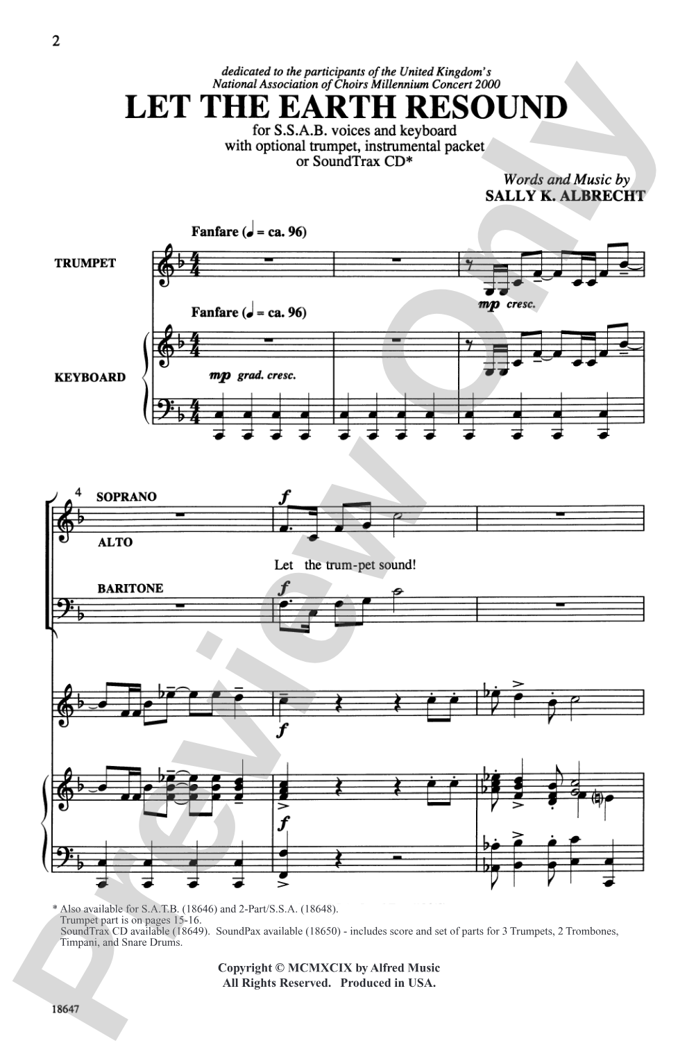 Let the Earth Resound: SSAB Choral Octavo