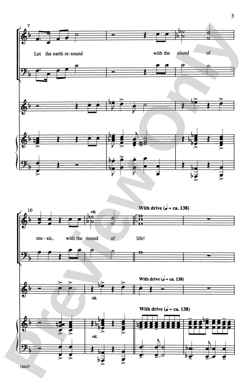 Let the Earth Resound: SSAB Choral Octavo