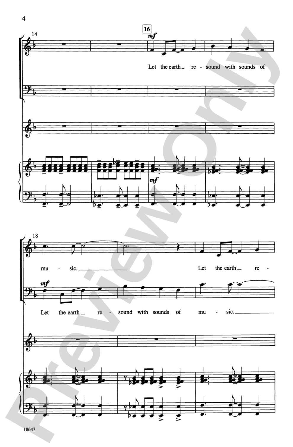 Let the Earth Resound: SSAB Choral Octavo
