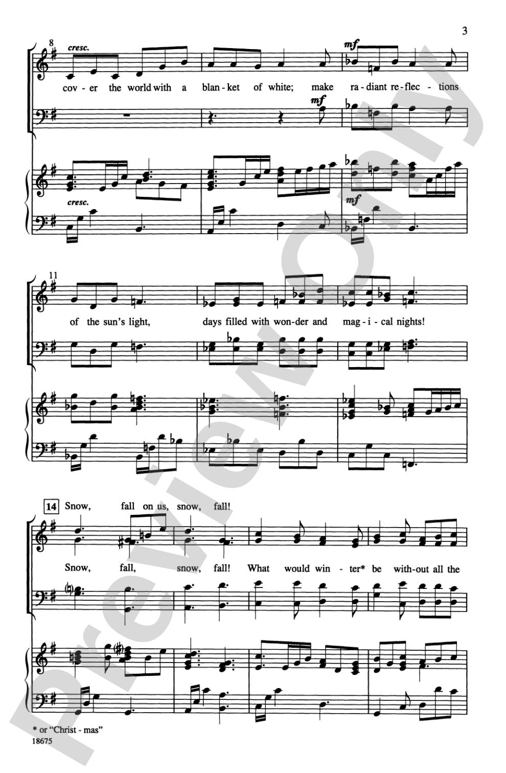 Beautiful Snow: SATB Choral Octavo