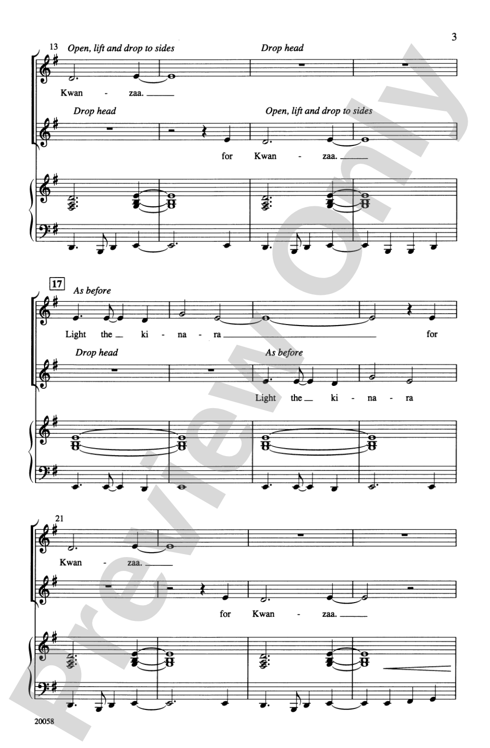 Light the Kinara for Kwanzaa: 2-Part Choral Octavo