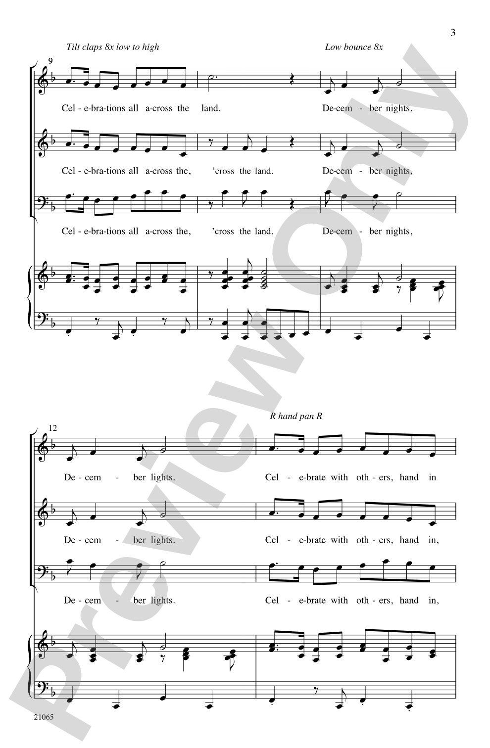 December Nights: 3-Part Mixed Choral Octavo