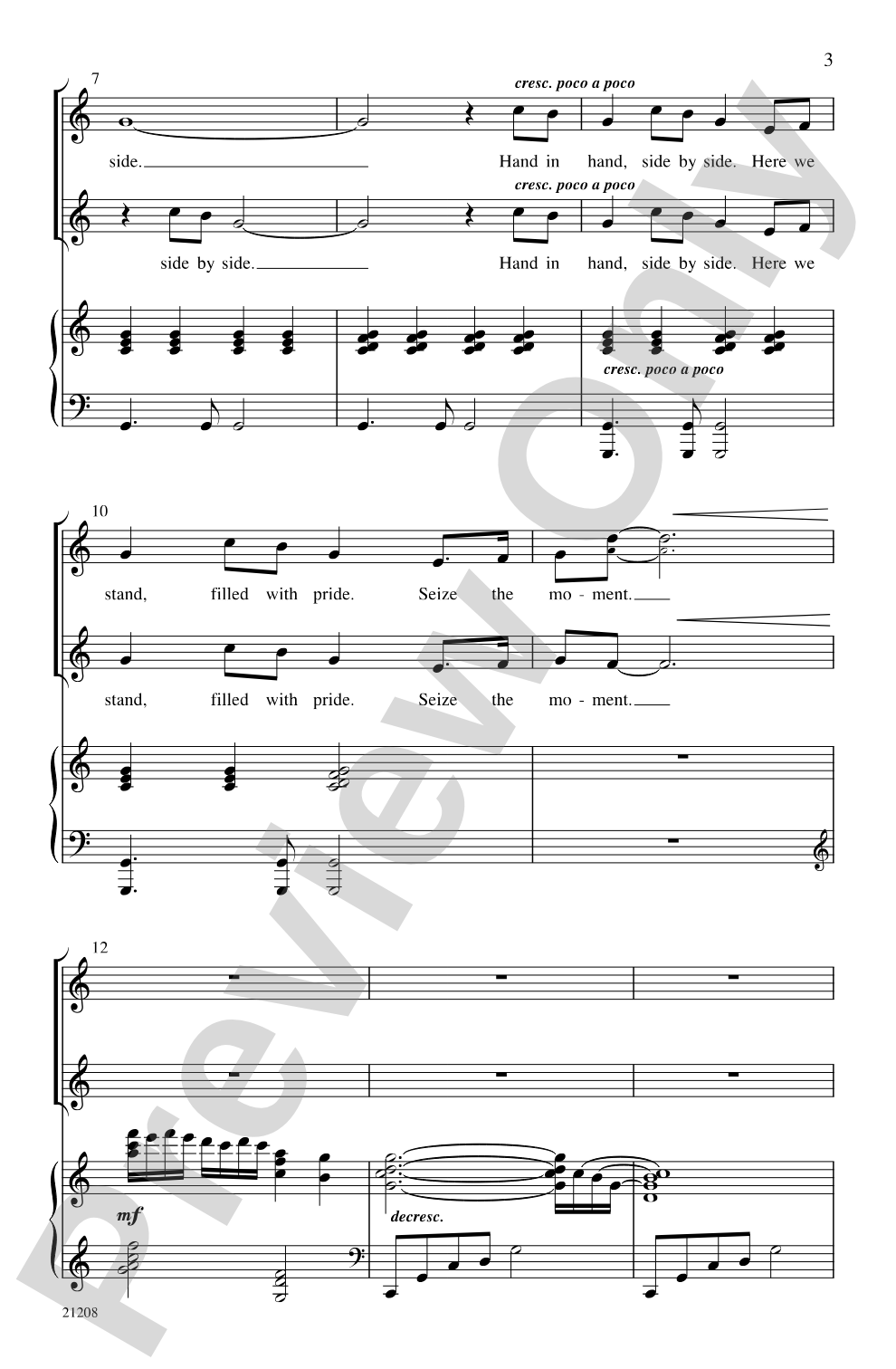 Seize the Moment: 2-Part (with Opt. Sign Language) Choral Octavo