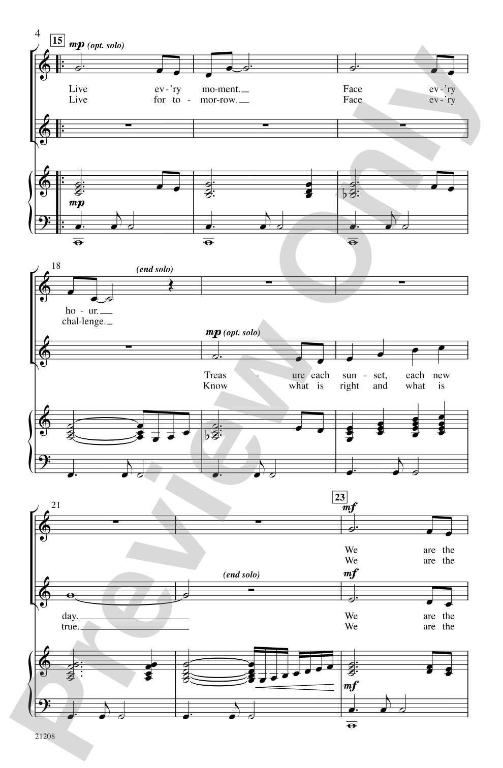 Seize the Moment: 2-Part (with Opt. Sign Language) Choral Octavo