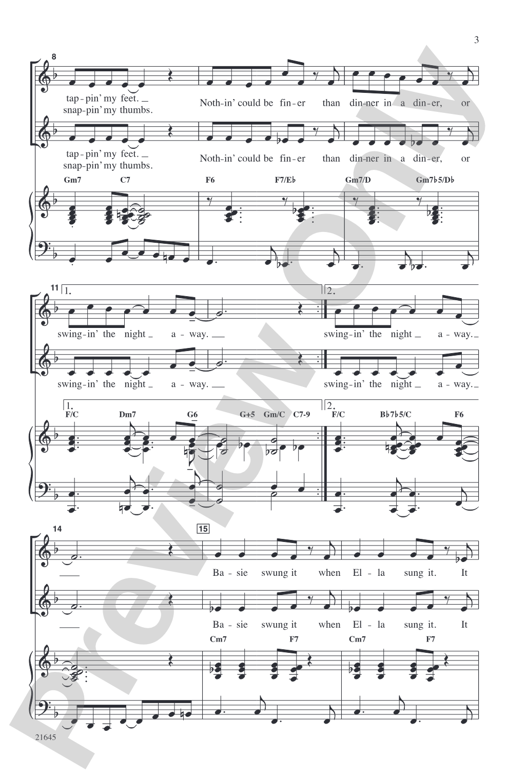 A Jazz Trio: 2-Part Choral Octavo