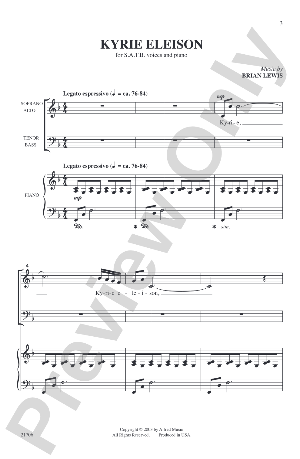 Kyrie Eleison: SATB Choral Octavo