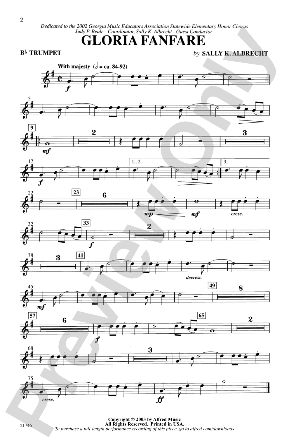Gloria Fanfare: 2-Part Choral Octavo
