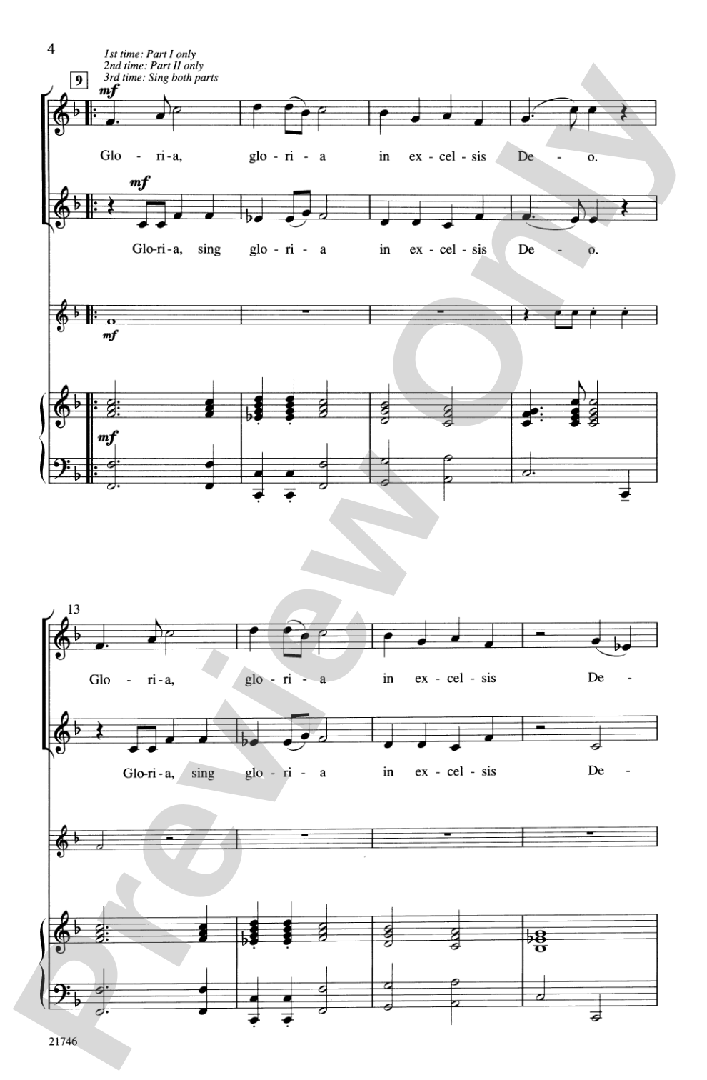 Gloria Fanfare: 2-Part Choral Octavo