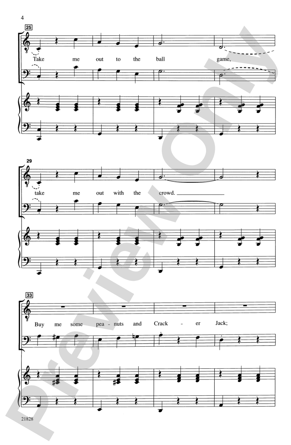 Take Me Out to the Ball Game: TB Choral Octavo