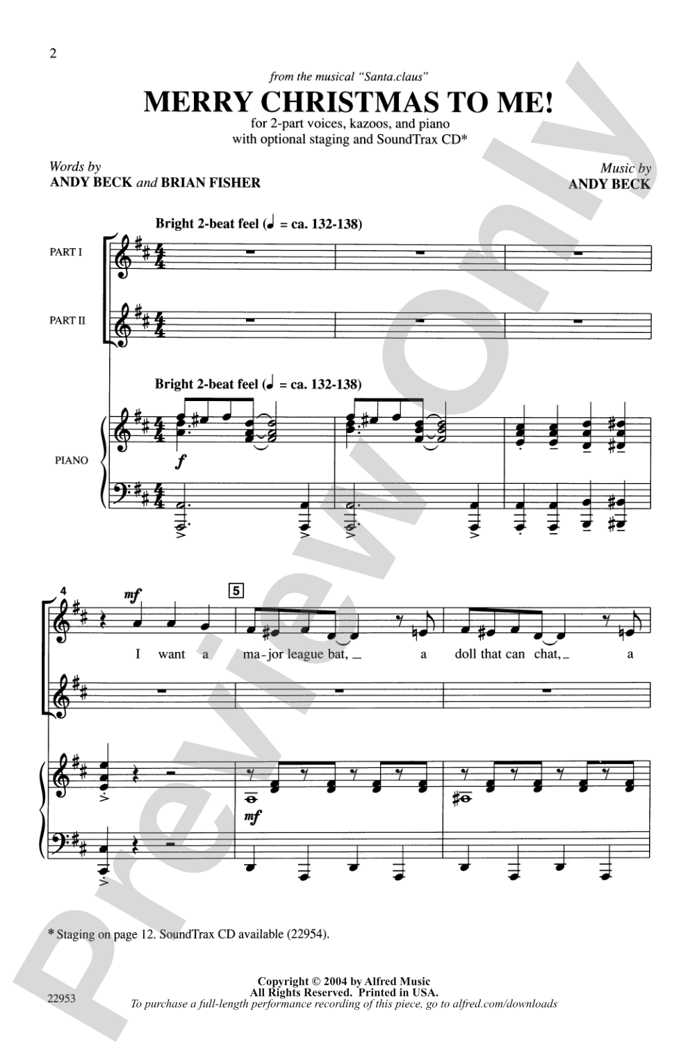 Merry Christmas to Me!: 2-Part Choral Octavo