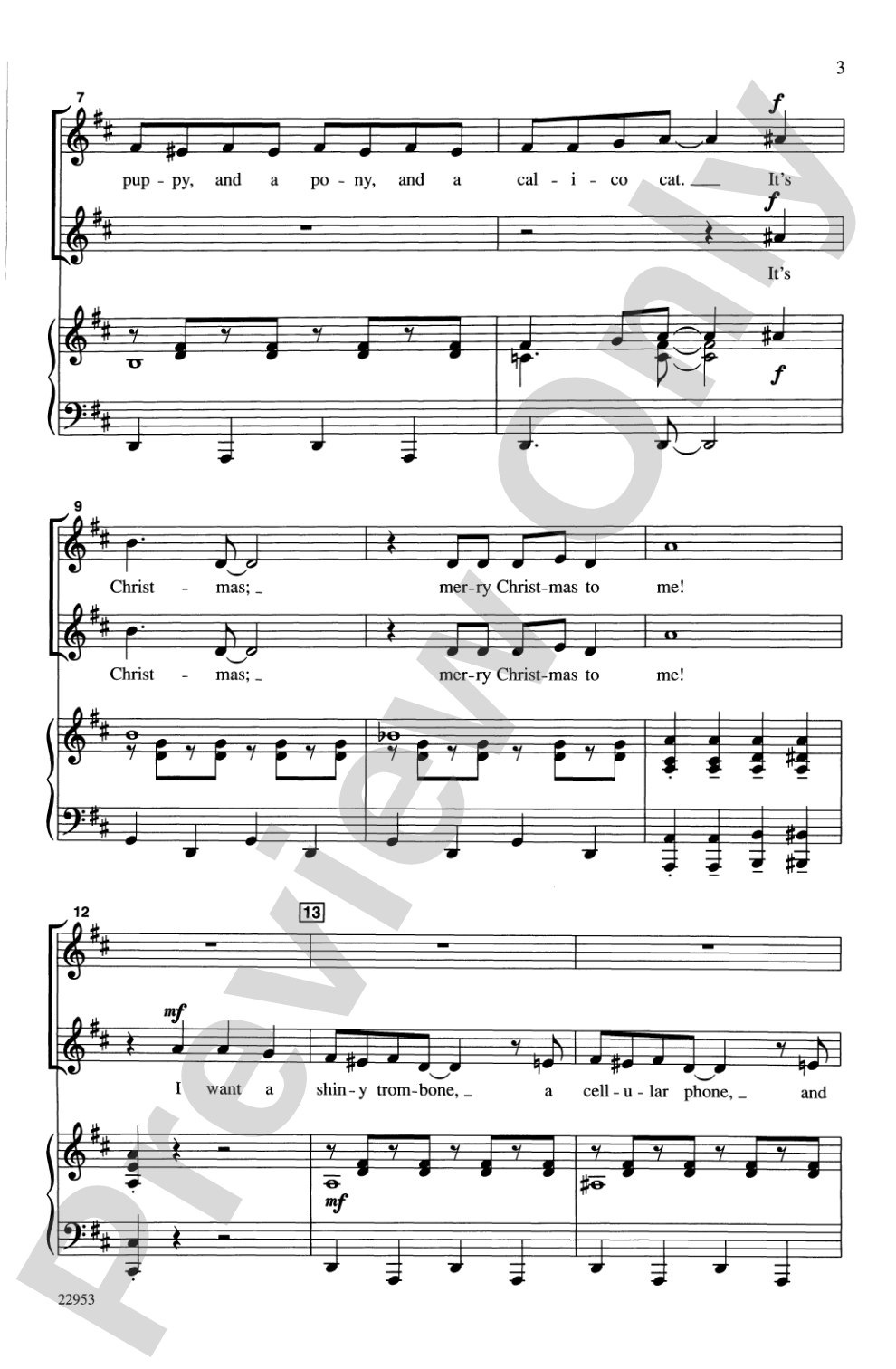 Merry Christmas to Me!: 2-Part Choral Octavo