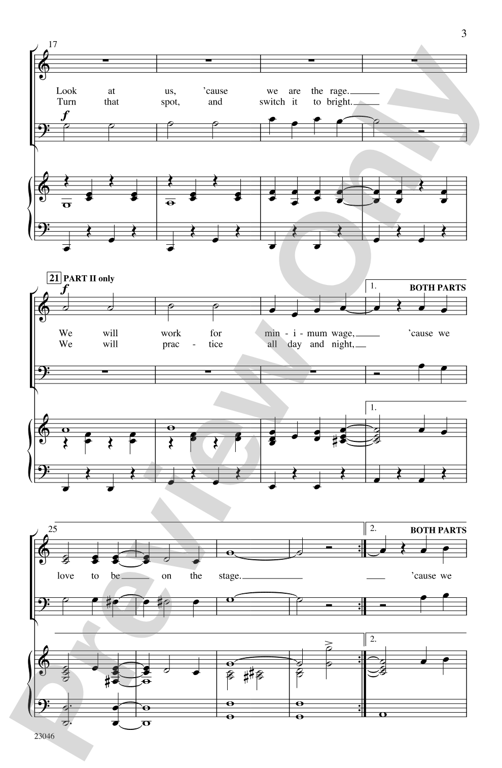 On the Stage: 3-Part Mixed Choral Octavo