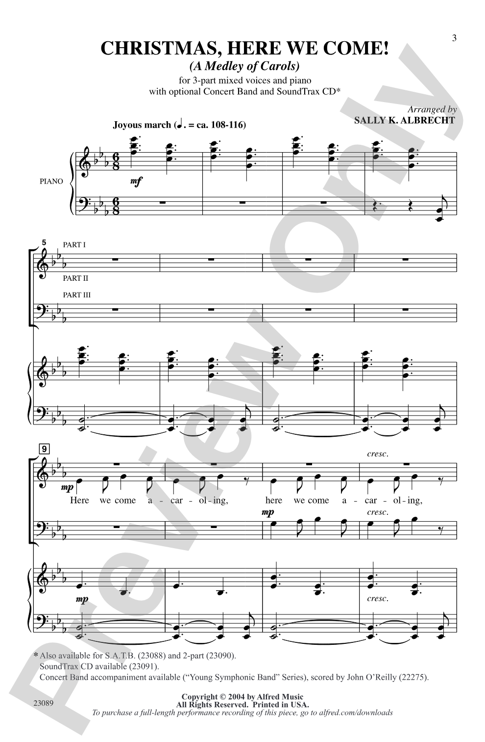 Christmas, Here We Come!: 3-Part Choral Octavo