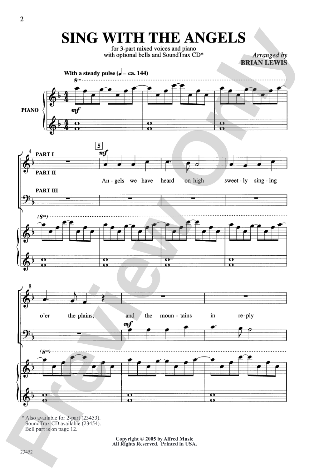 Sing with the Angels: 3-Part Mixed Choral Octavo