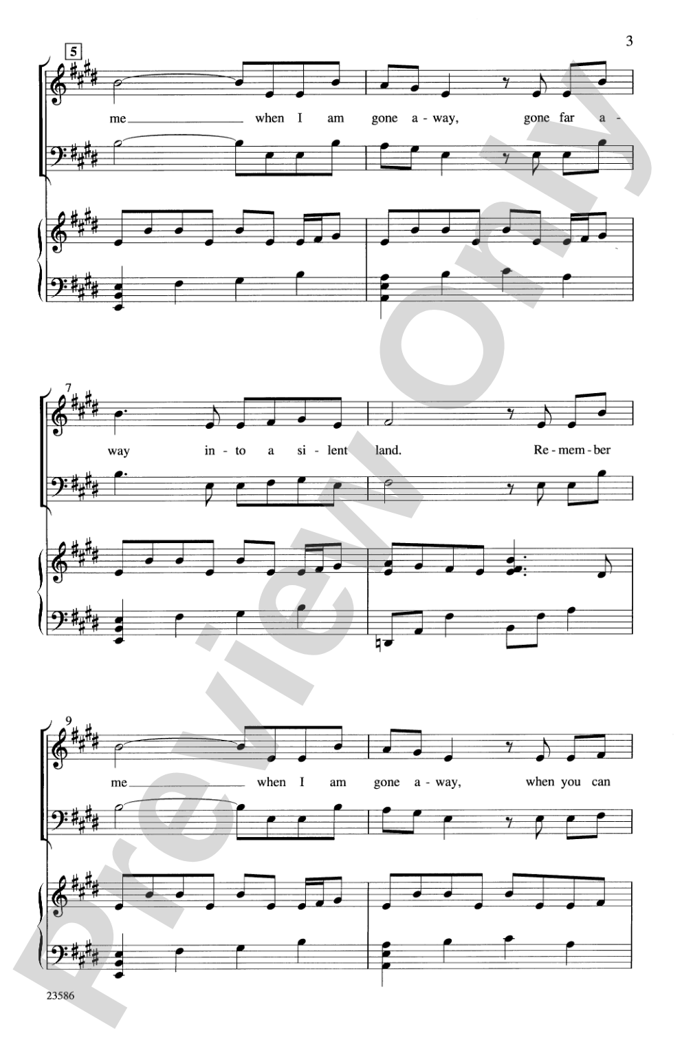 Remember Me: SATB Choral Octavo