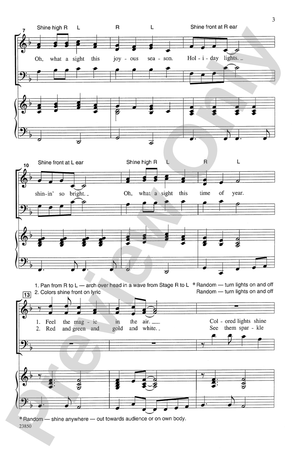 Holiday Lights: 3-Part Mixed (with Opt. Flashlight Choreography) Choral Octavo