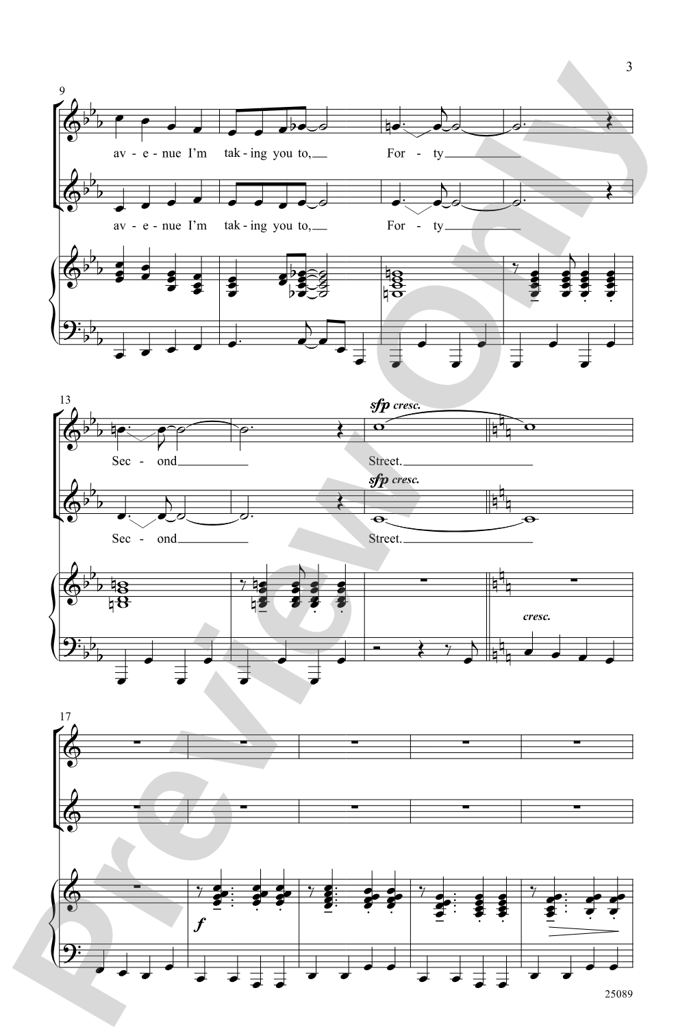 Lullaby of Broadway (and "Forty-Second Street"): 2-Part Choral Octavo