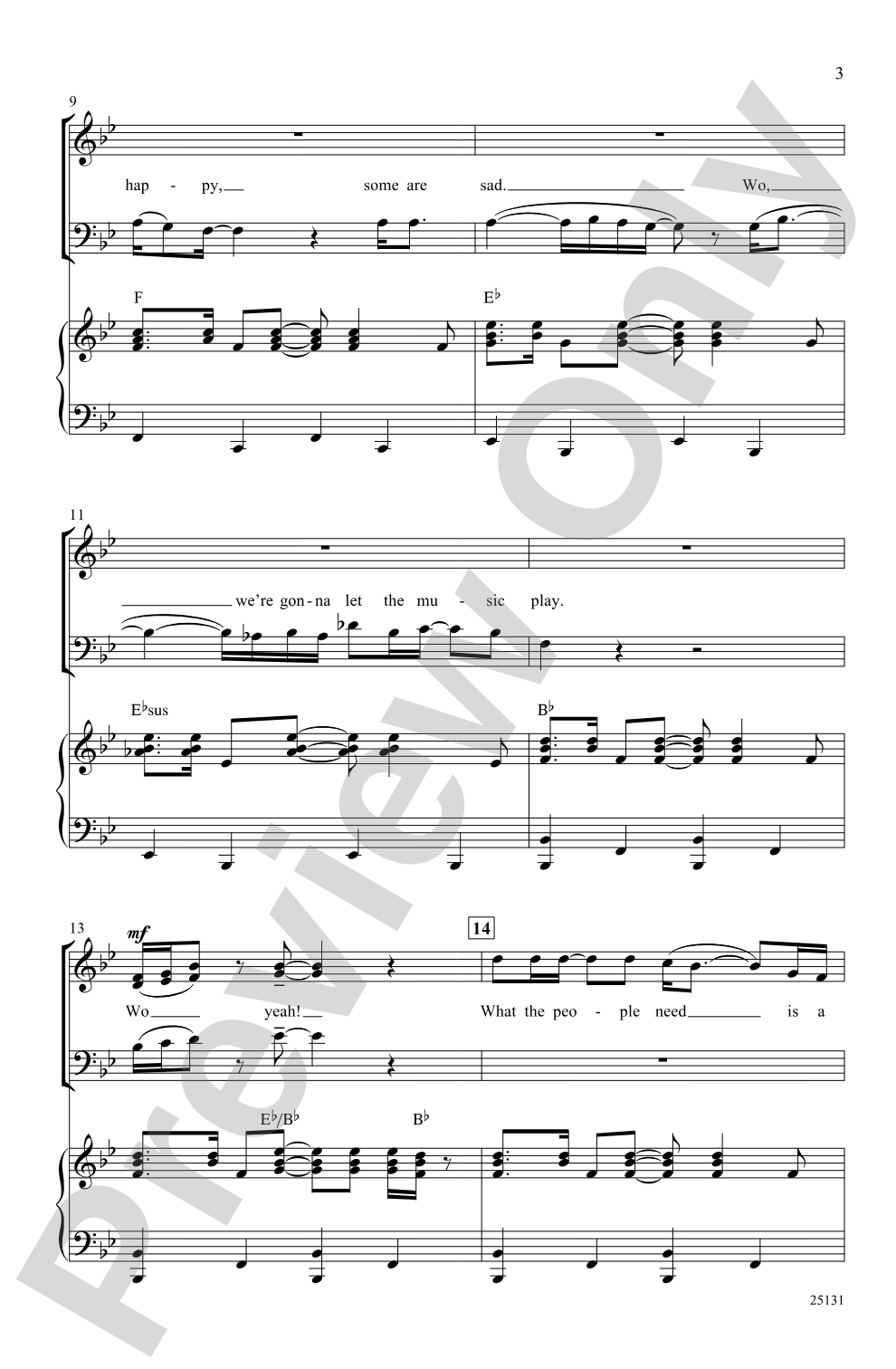 Listen to the Music: SATB Choral Octavo