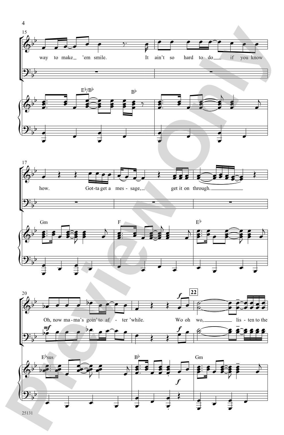 Listen to the Music: SATB Choral Octavo