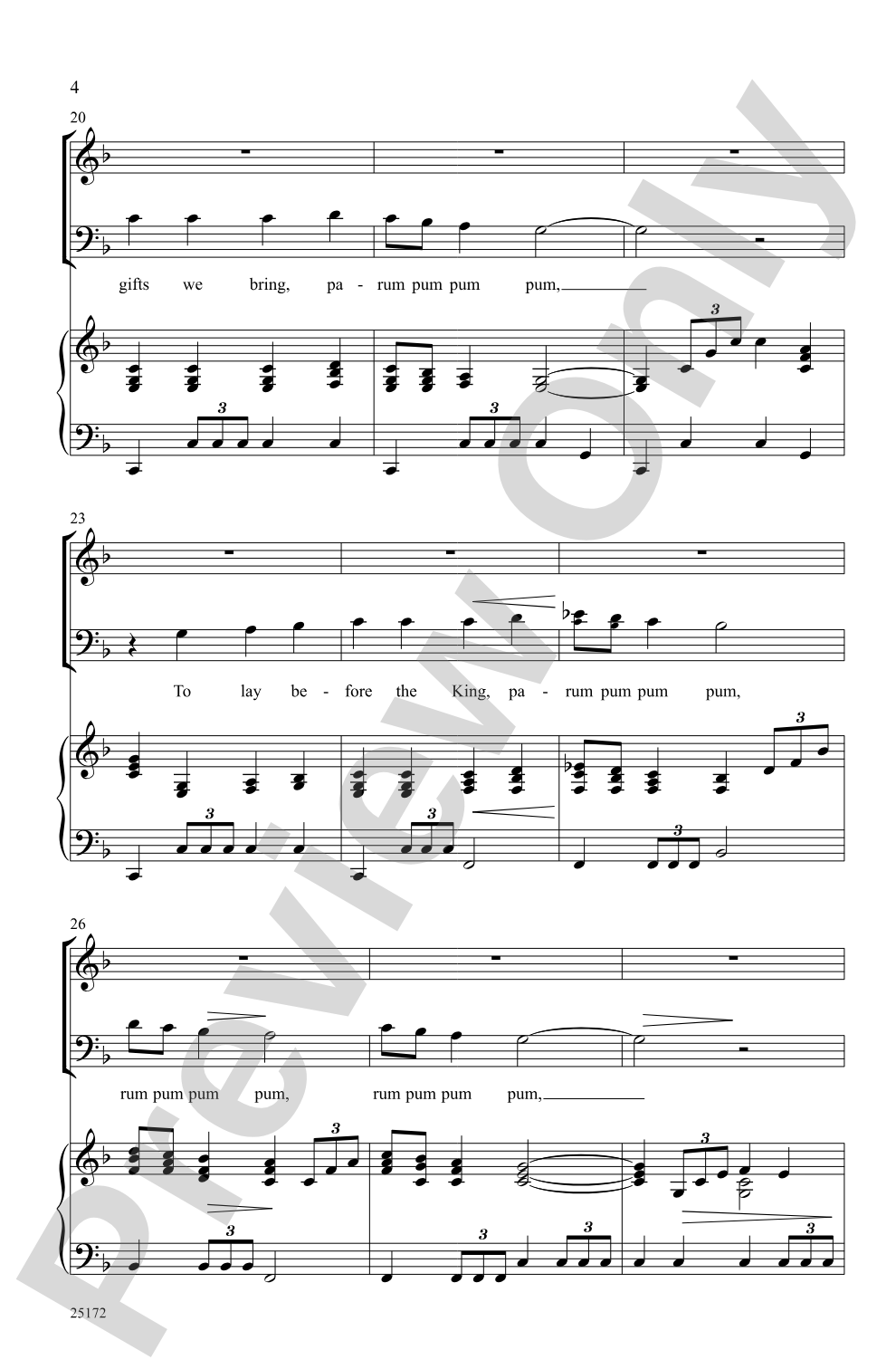 The Little Drummer Boy: SSAB Choral Octavo