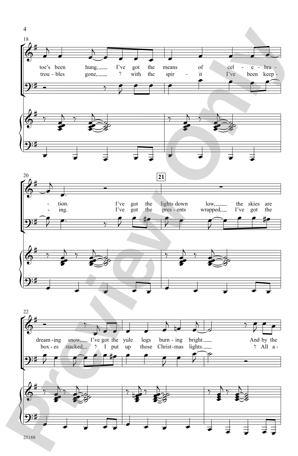 Perfect Christmas Night: SATB Choral Octavo