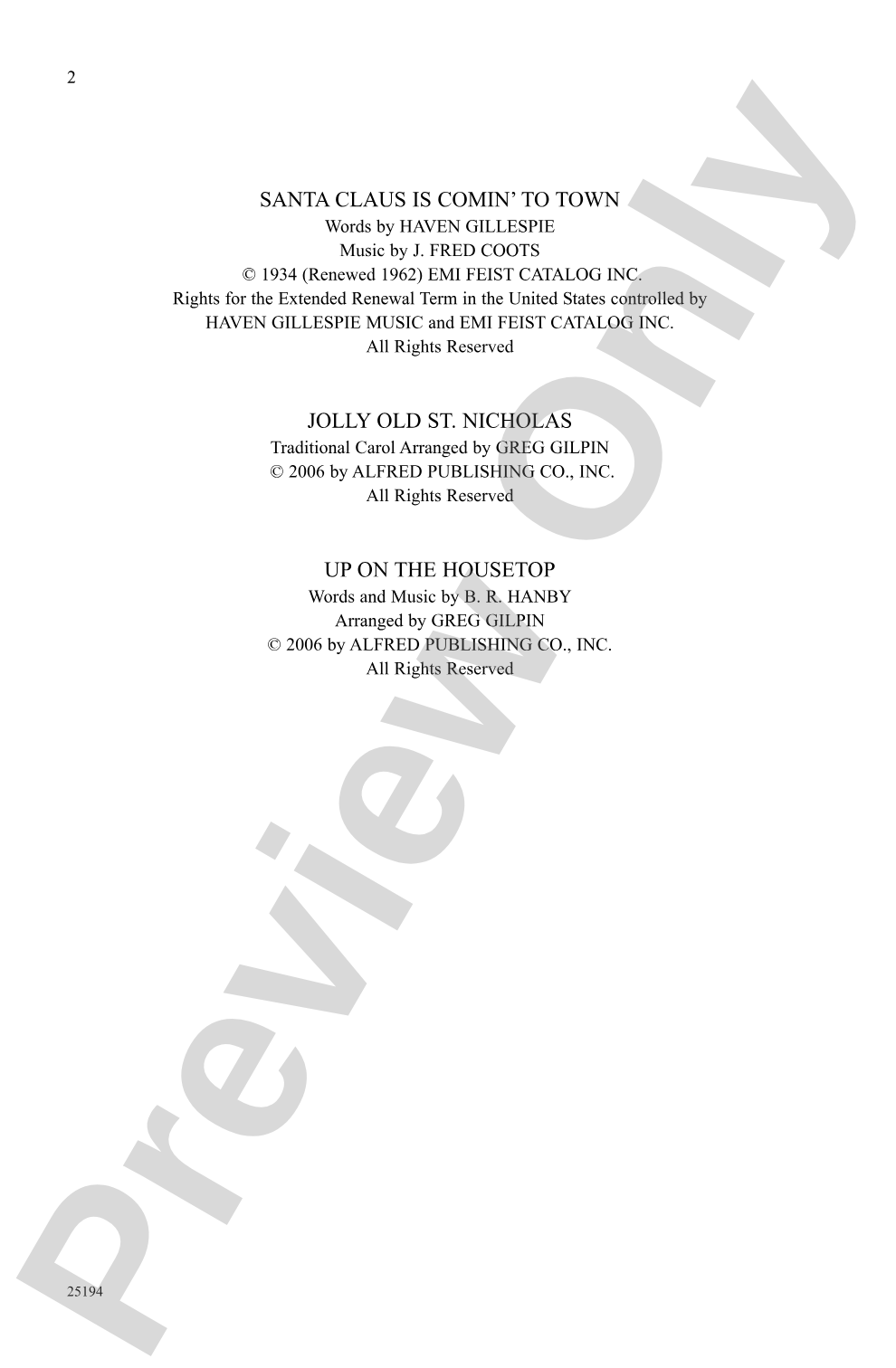 Santa's on His Way Medley: 2-Part Choral Octavo